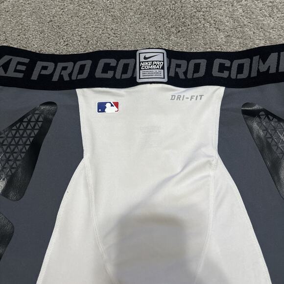 Nike Pro Combat Padded Compression Shorts XXL White Baseball - Picture 3 of 6